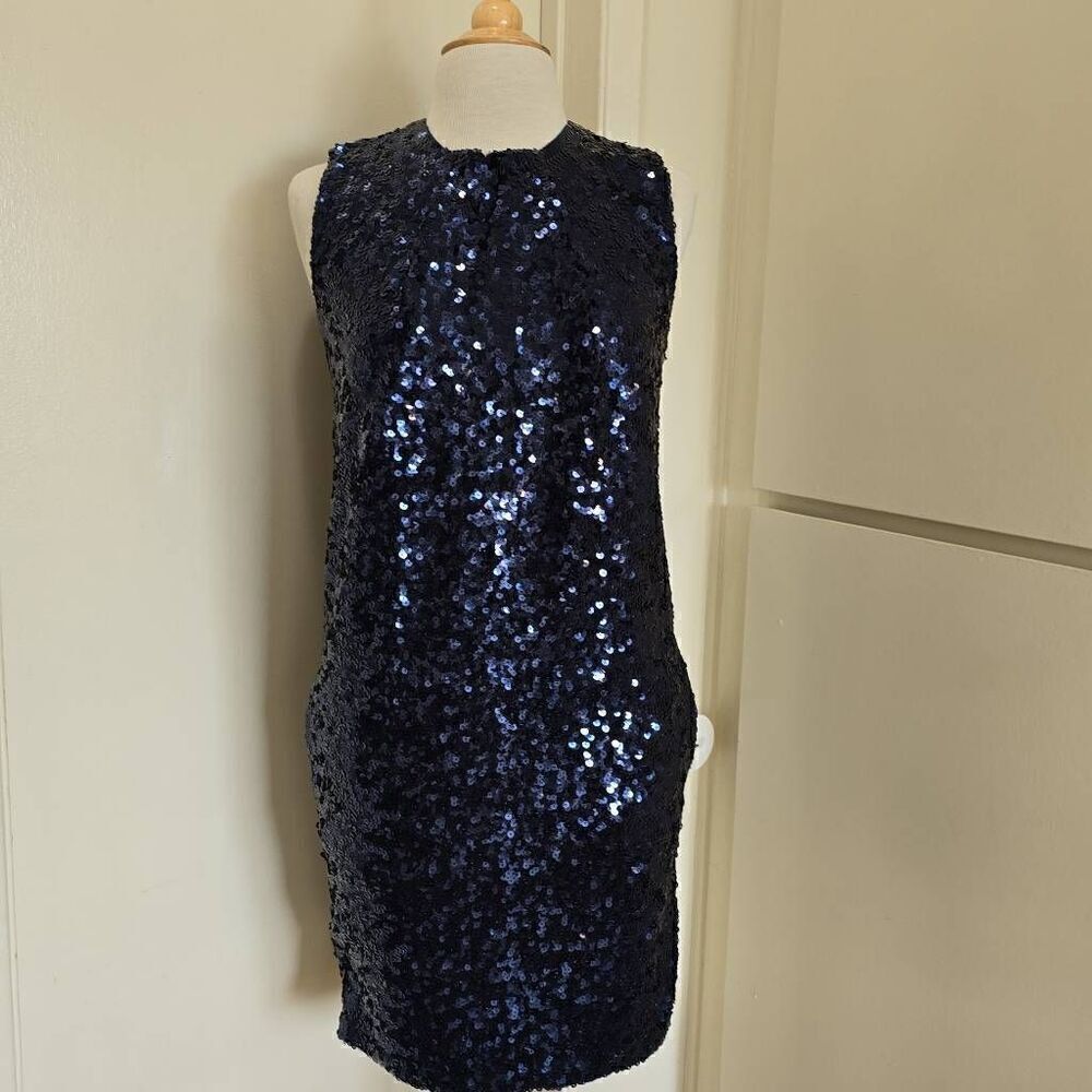 Malene Birger "Nuggaz" Navy Blue Sequine Mini, NWT, XXS